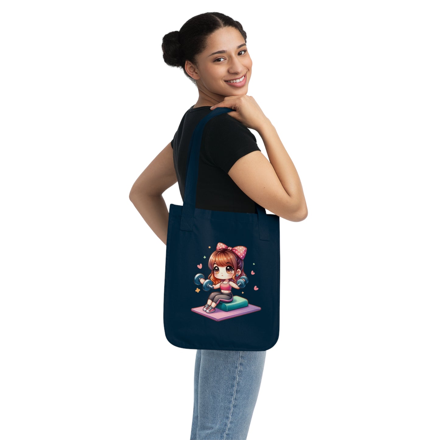 Kawaii Gym Organic Canvas Tote Bag – Lift, Shop & Stay Cute