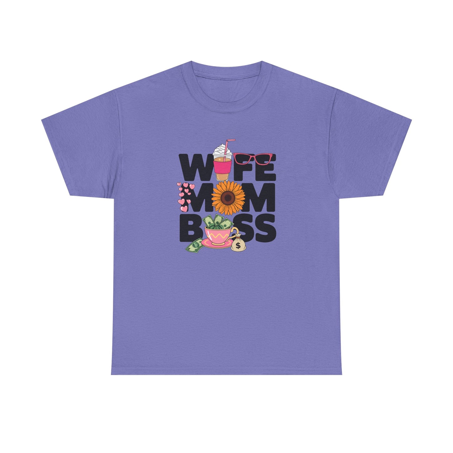 Wife Mom Boss – Heavy Cotton Tee