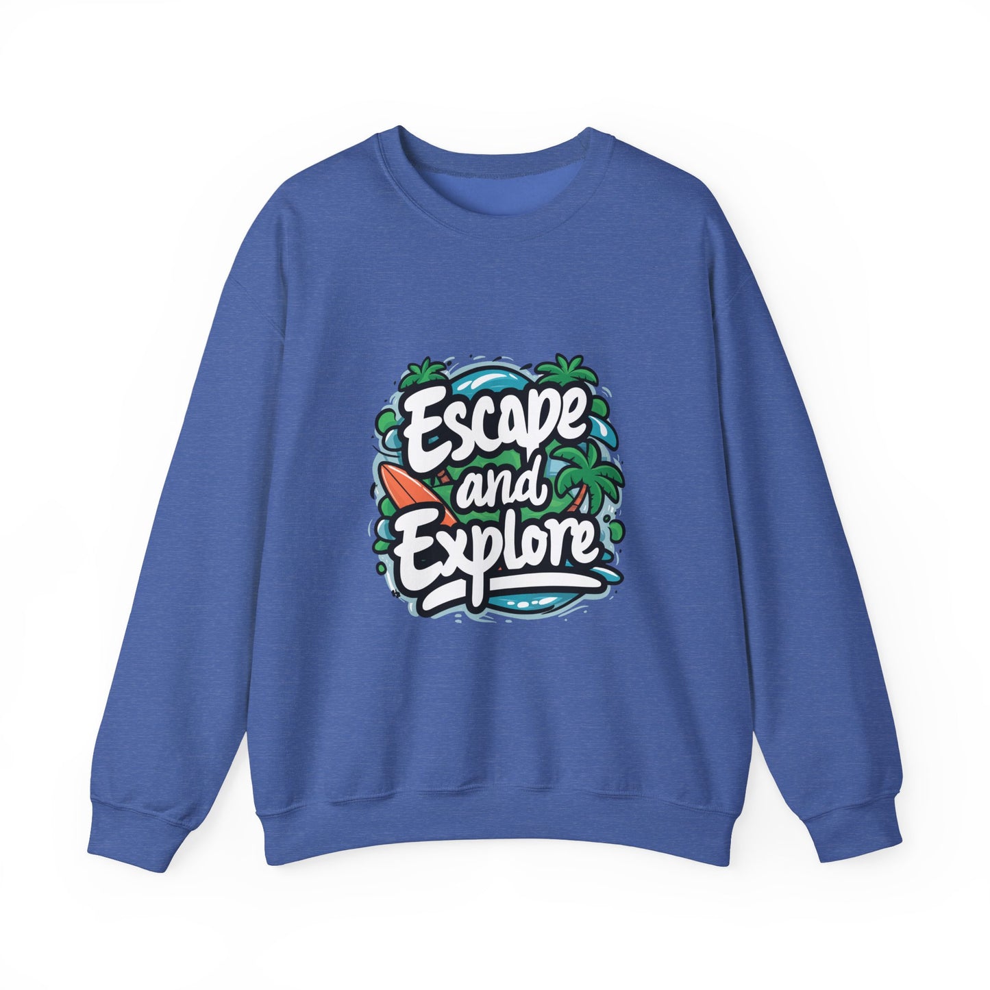 Escape And Explore Unisex Crewneck Sweatshirt – Adventure Awaits