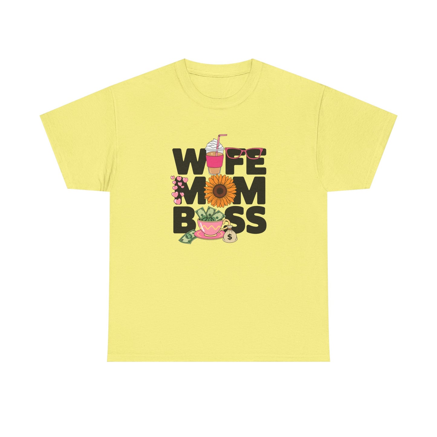 Wife Mom Boss – Heavy Cotton Tee