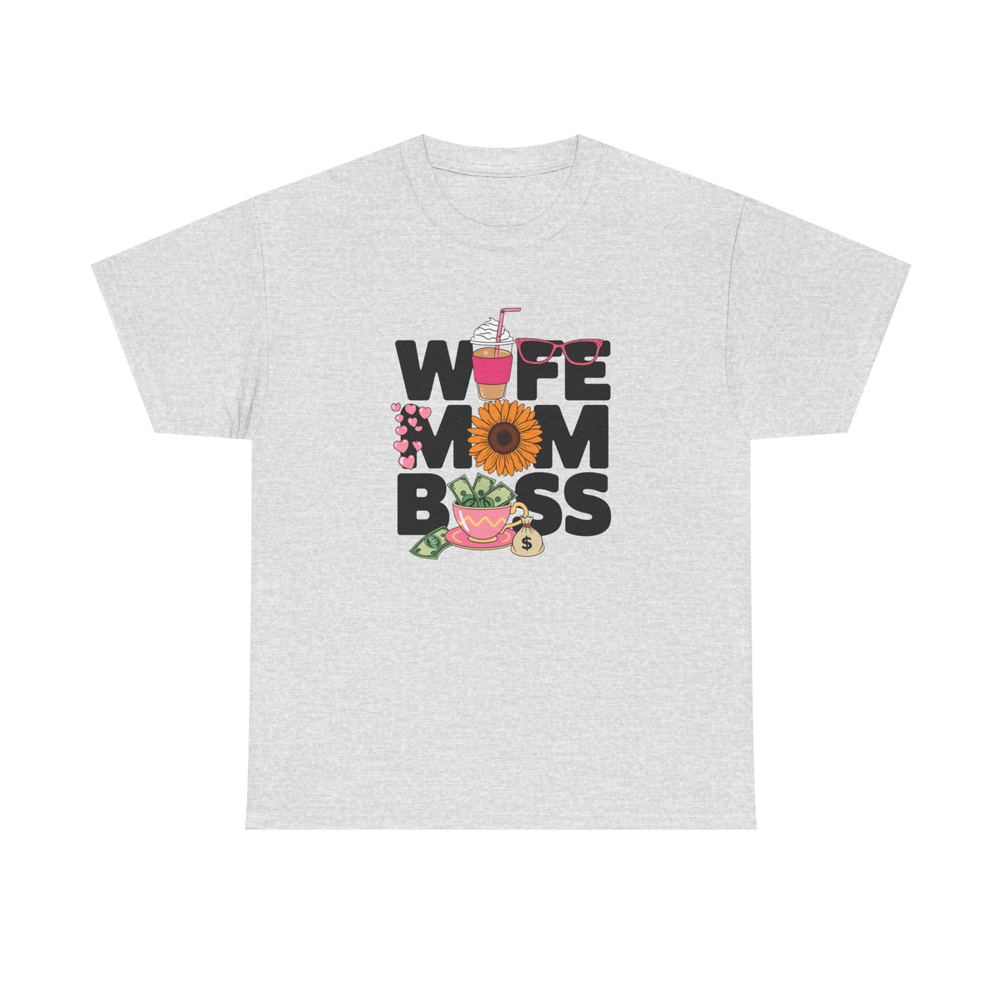 Wife Mom Boss – Heavy Cotton Tee