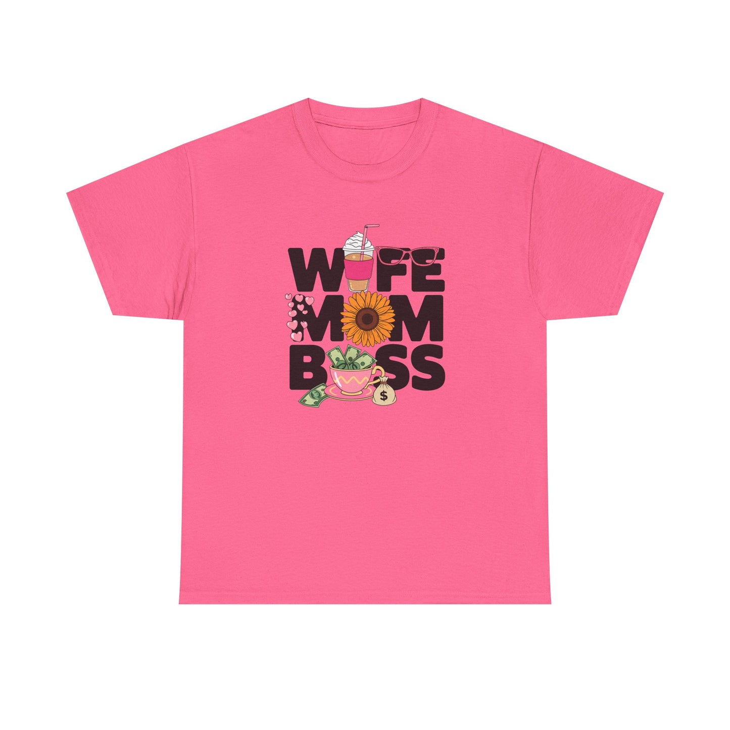 Wife Mom Boss – Heavy Cotton Tee