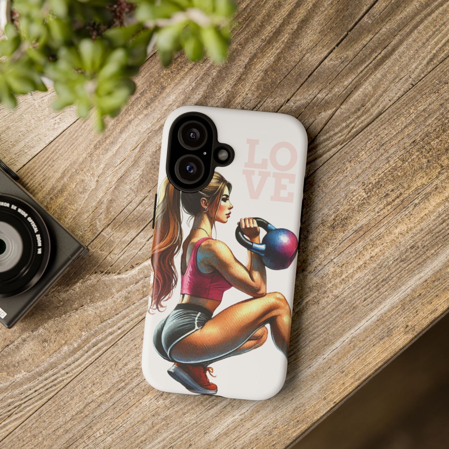 Funda resistente Love for the Gym: protege tu teléfono con resistencia y estilo