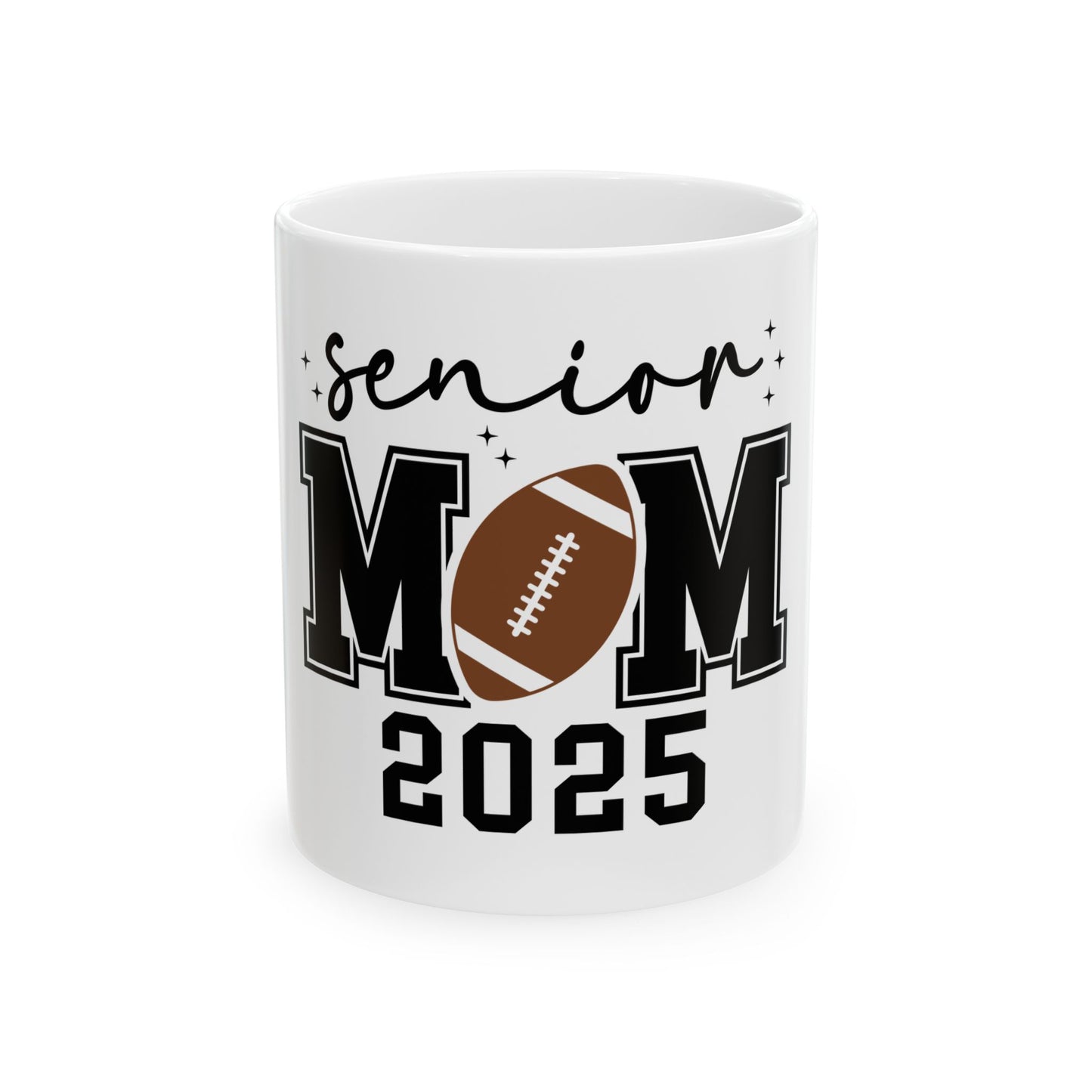 Taza de cerámica "Mamá Futbolera" de Senior Mom 2025: alimenta tu pasión y celebra el viaje