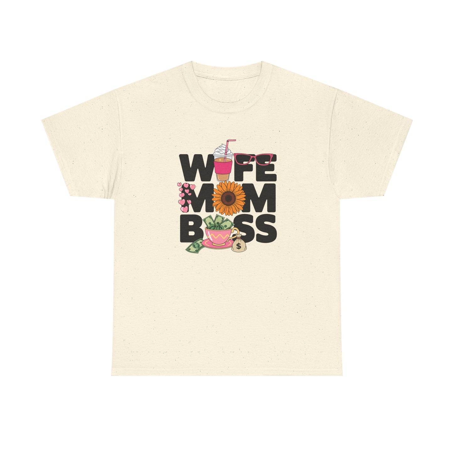 Wife Mom Boss – Heavy Cotton Tee