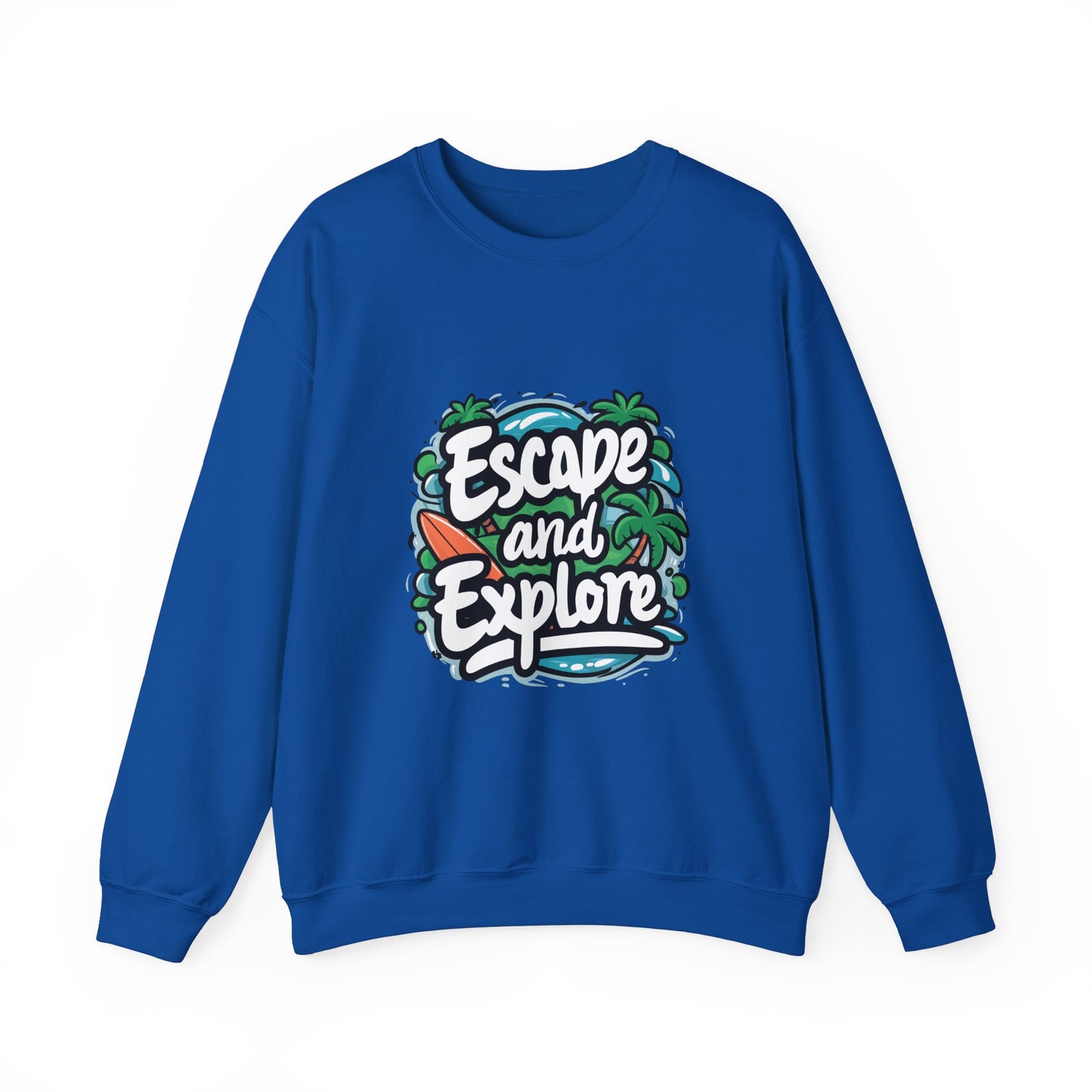 Escape And Explore Unisex Crewneck Sweatshirt – Adventure Awaits