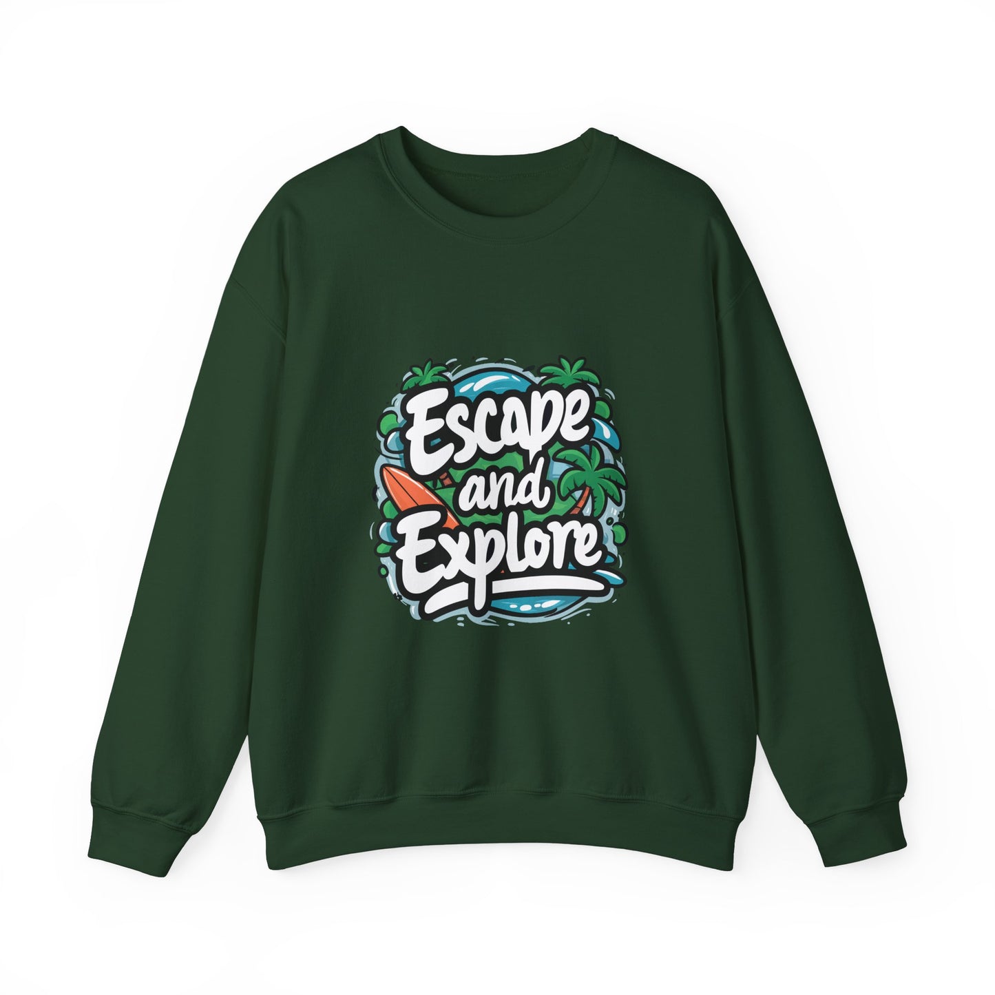 Escape And Explore Unisex Crewneck Sweatshirt – Adventure Awaits