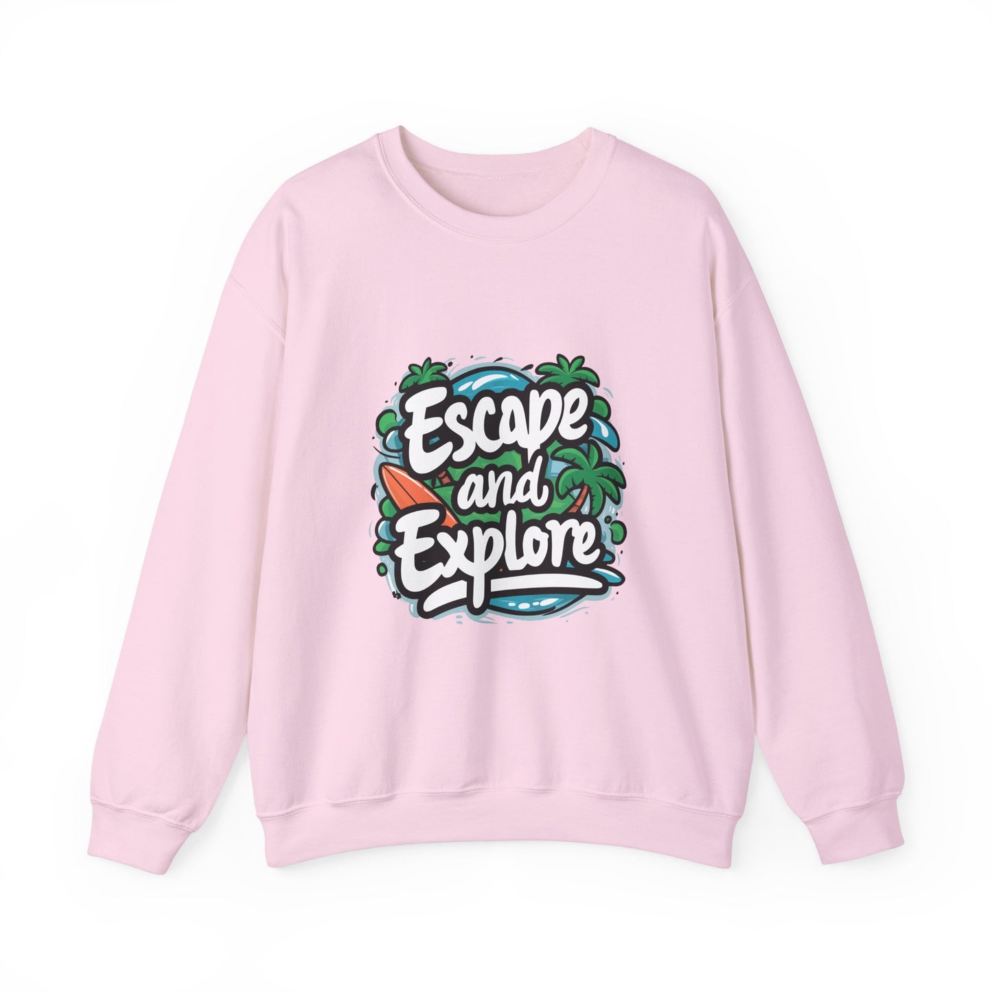 Escape And Explore Unisex Crewneck Sweatshirt – Adventure Awaits