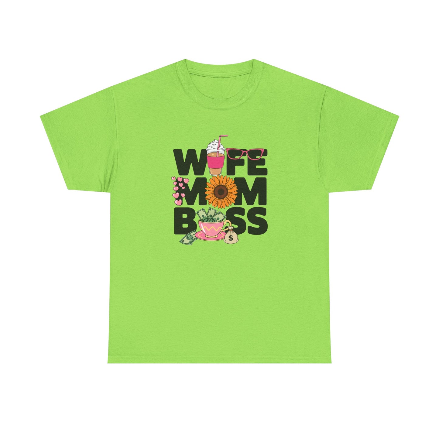 Wife Mom Boss – Heavy Cotton Tee