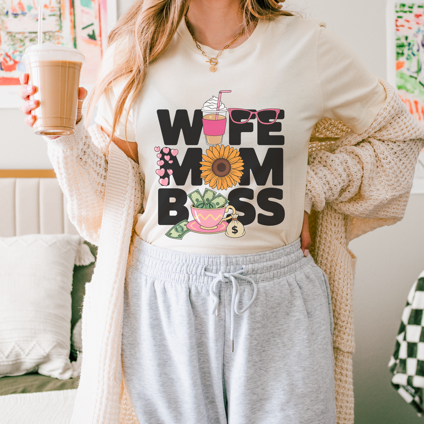 Wife Mom Boss – Heavy Cotton Tee