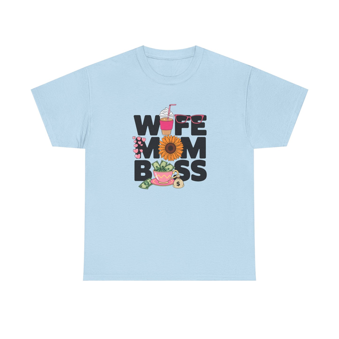 Wife Mom Boss – Heavy Cotton Tee