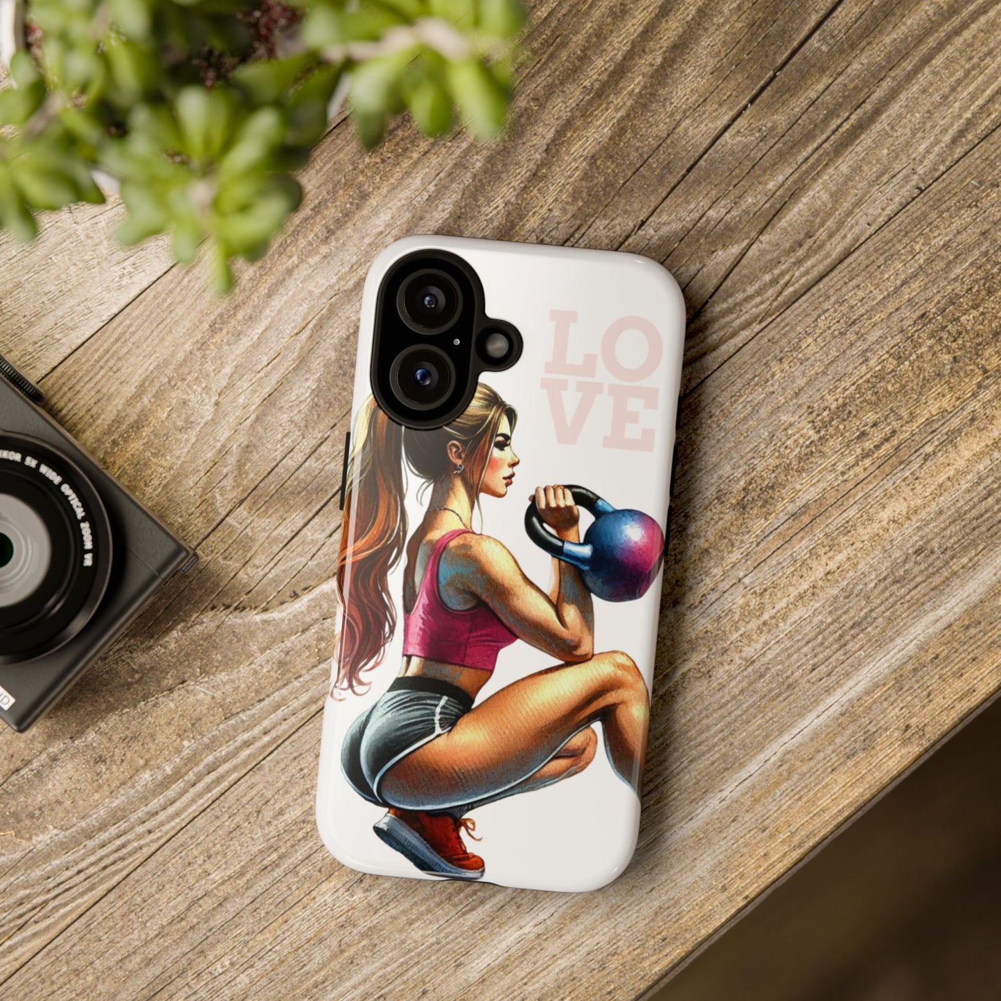 Funda resistente Love for the Gym: protege tu teléfono con resistencia y estilo